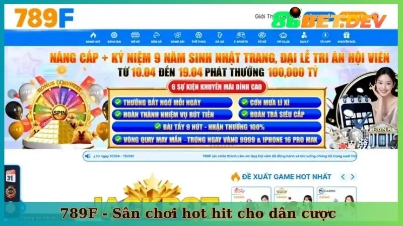 789F- Sân chơi hot hit cho dân cược
