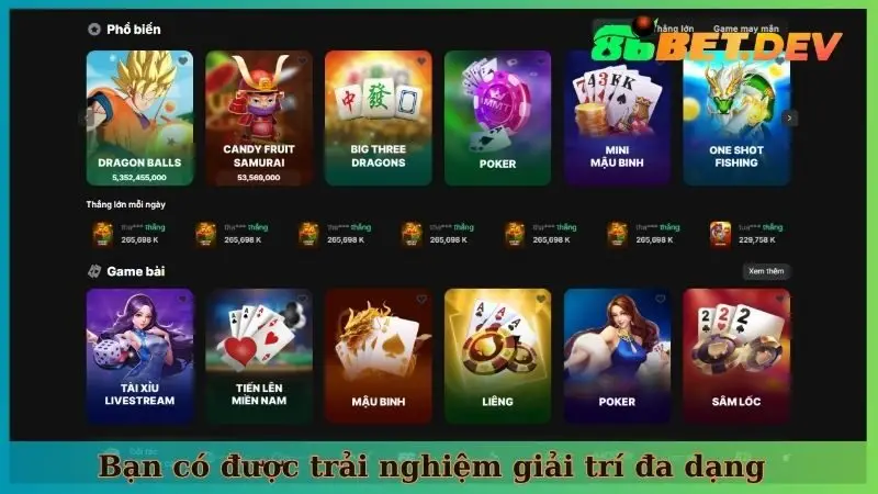 Bạn có được trải nghiệm giải trí đa dạng