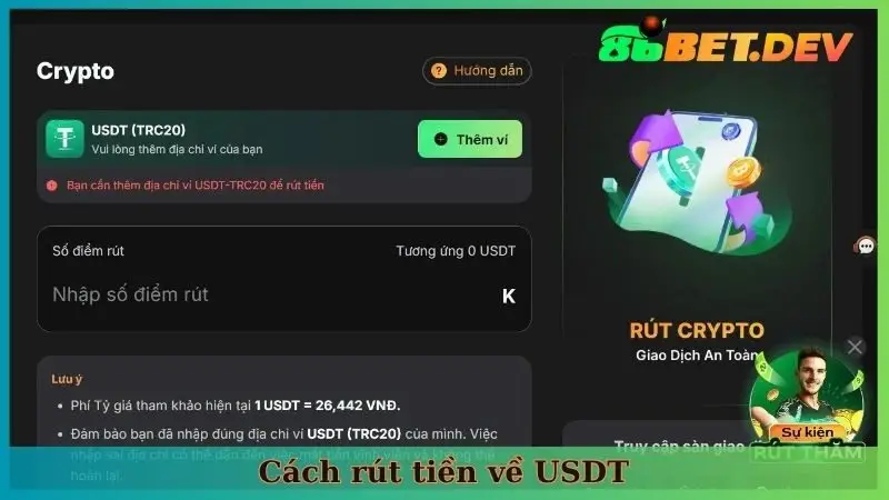 Cách Rút Tiền Về USDT