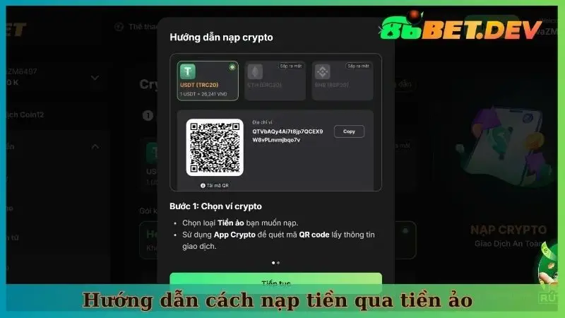 Hướng dẫn cách nạp tiền qua tiền ảo